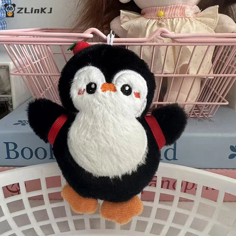 ▶1pcs 10cm Cartoon Penguin Plush Toy Keychain Backpack Pendant Bag Decor Kid Gift Zpaxo