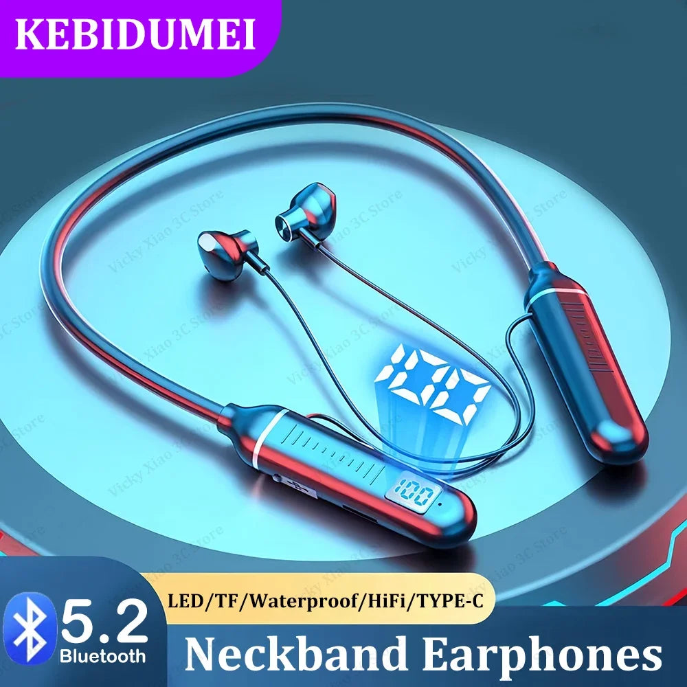 Bluetooth 5 2 Earphones Wireless Headsets Support TF Card Play Hifi