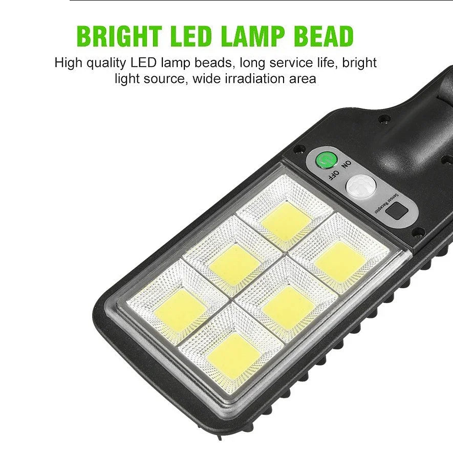 72 COB Solar Motion Sensor Outdoor Wall Light – IP65