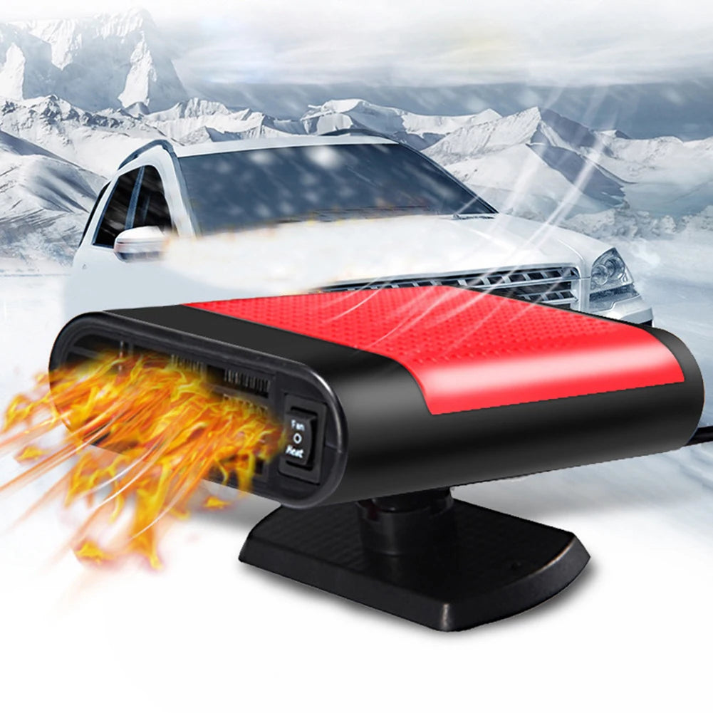 12/24V Windscreen Defroster Demister 1200W Portable Car Heater 360 Rotating Defogging Defrosting Heating Fan Car Anti-Fog Heater Zpaxo