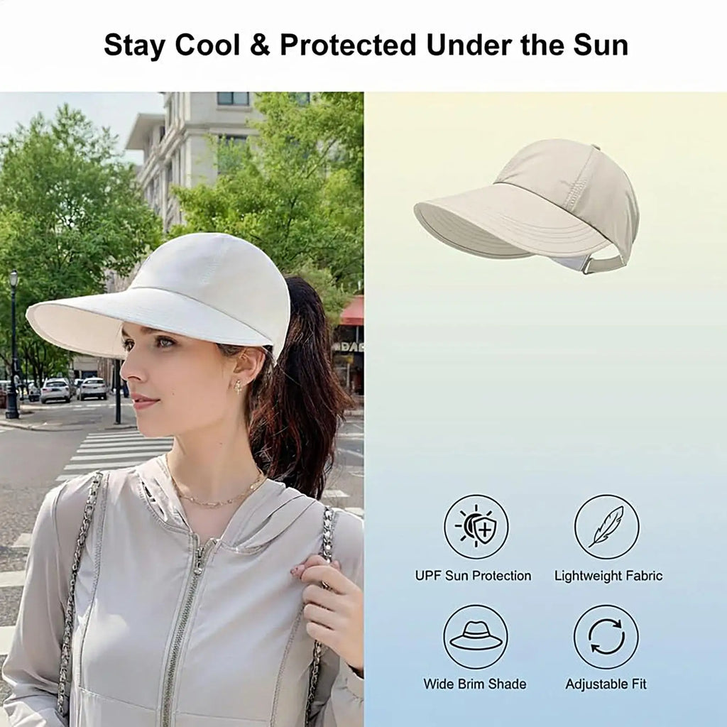Wide Brim UV Sun Hat – Breathable Adjustable Unisex Beach Cap Wide Brim Sun Hat Zpaxo