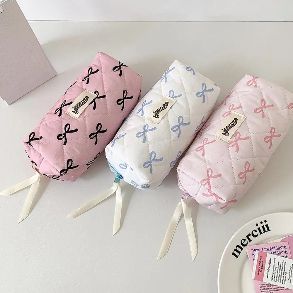 Cute Pink Bow Pencil Case – Large Capacity Girls Stationery Bag Pencil Case Zpaxo
