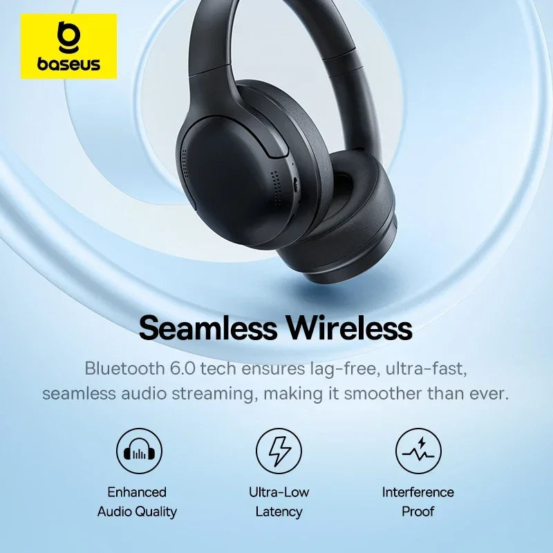 Baseus BH1 Lite Wireless Headphones Bluetooth 6 0 ENC Clear Call