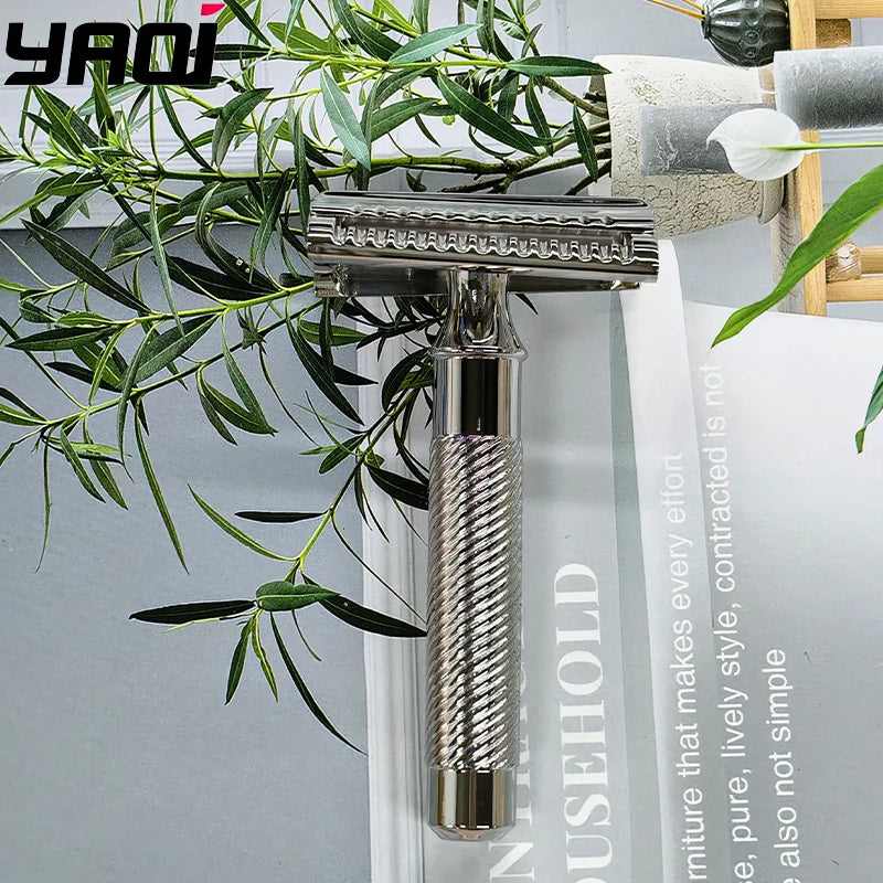 2026 Yaqi Hot Sale！High Quality Slant 37 Stainless Steel Professional Safety Razor Boyfriend's Gift Zpaxo