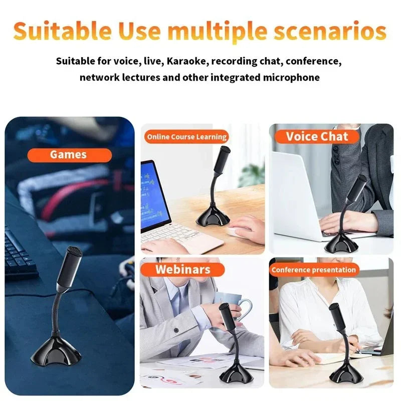 USB Microphone Laptop Computers Adjustable Studio Singing Gaming Zpaxo