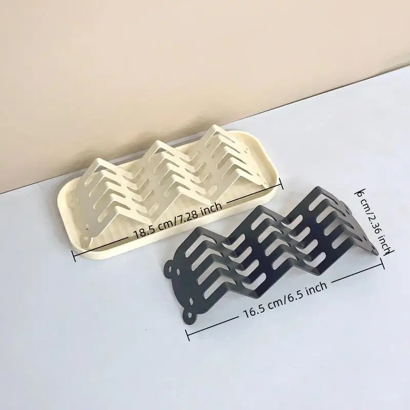 Stainless Steel Soap Dish Ceramic Self Draining Tray Bathroom Storage Zpaxo