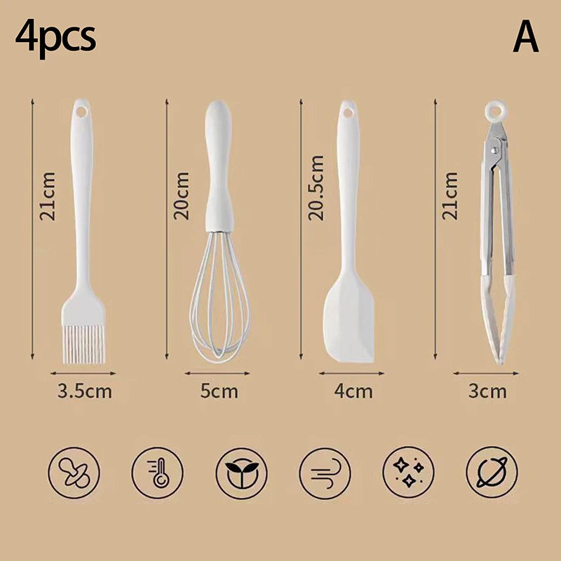3 4 Silicone Baking Cake Cream Spatula Scraper Kitchen Household Egg Zpaxo A