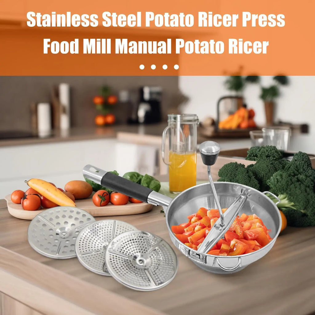 Handheld Potato Mashers Stainless Steel Vegetable Fruits Shredder 3