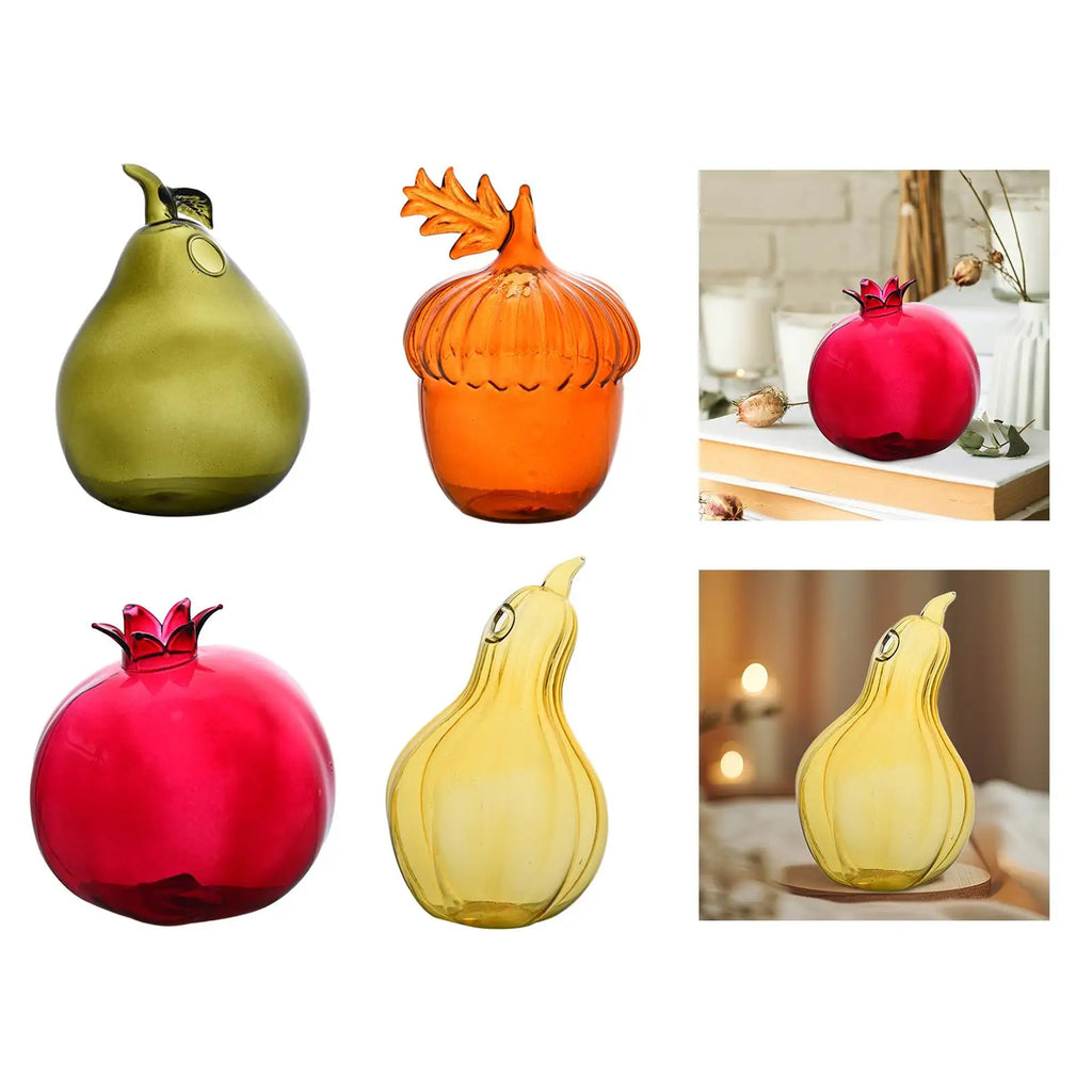 Glass Flower Vase Decorative Figurine | Modern Home Decor Planter Decorative Glass Vase Zpaxo