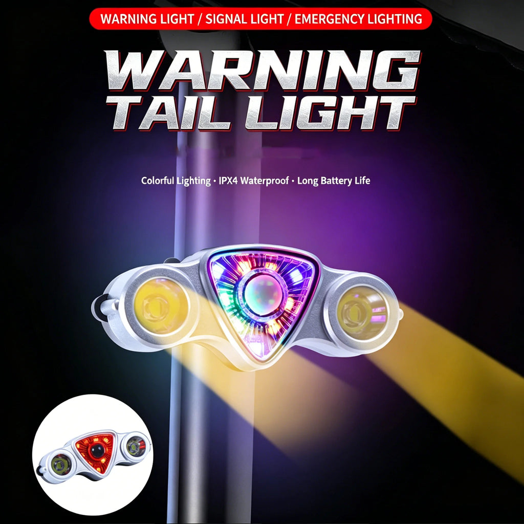 Bicycle Tail Lights USB Charging Cycling Night Riding Warning outdoor Road Mountain Bike Colorful Tail Lights Bicycle Accessorie Zpaxo