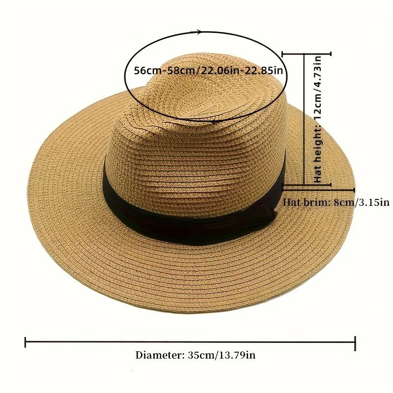 Fashion Men Straw Hat Women Summer Trendy Beach Sun Hats Solid