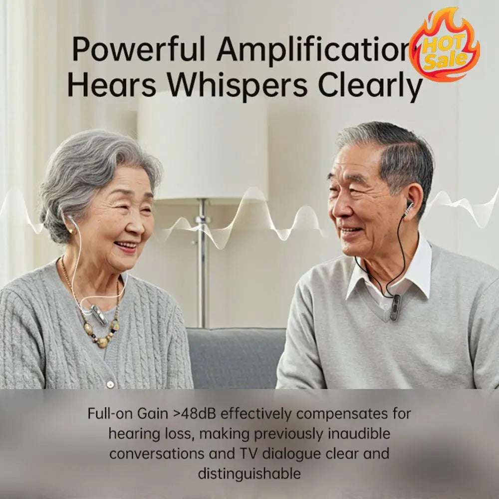 BT 5.4 Audio-Assisted Earphone Rechargeable Sound Amplifiers Headphones for Sport/Cycling/Travel/Live Streaming/Sleep Zpaxo
