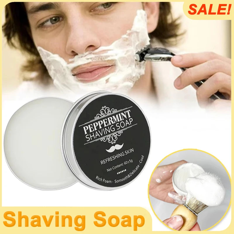 Handmade Men's Shaving Soap Bar – Mint Organic Foam Shaving Soap Bar Zpaxo