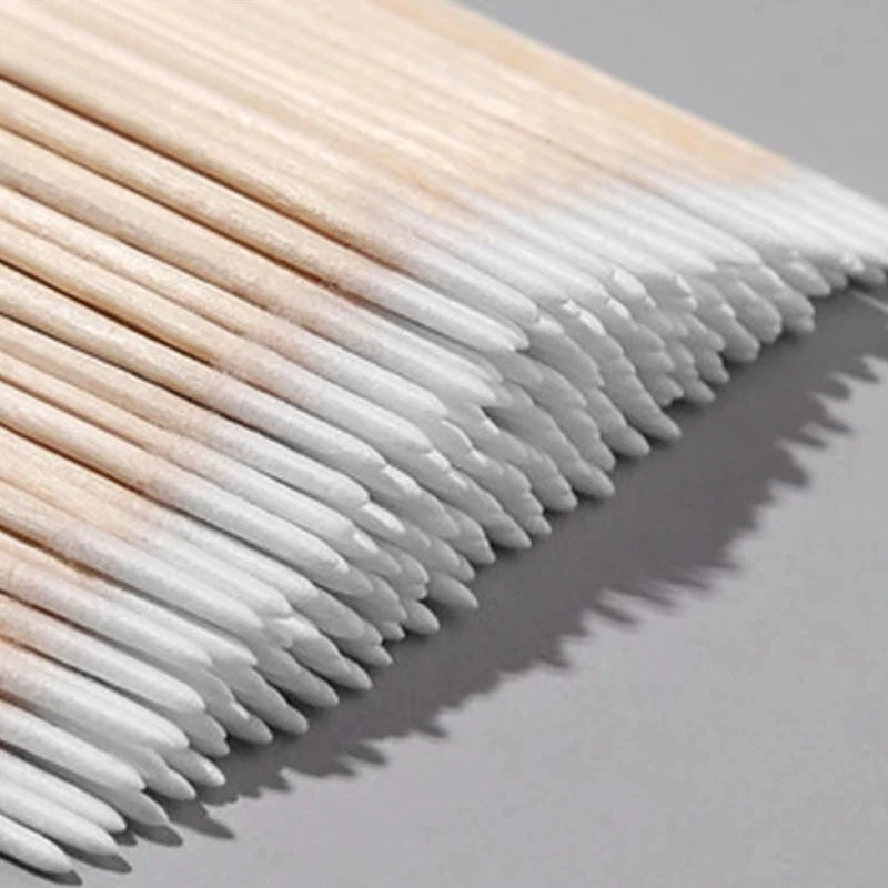 1000 200 Micro Wood Cotton Swabs Eyelash Extension Cleaning Tools