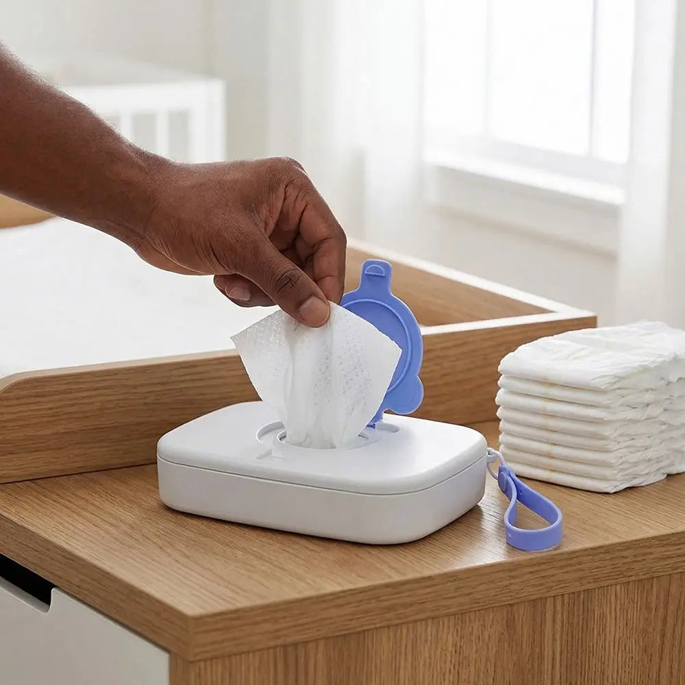 Refillable Baby Wipe Dispenser Silicone Seal Flip Cover Travel Holder Zpaxo