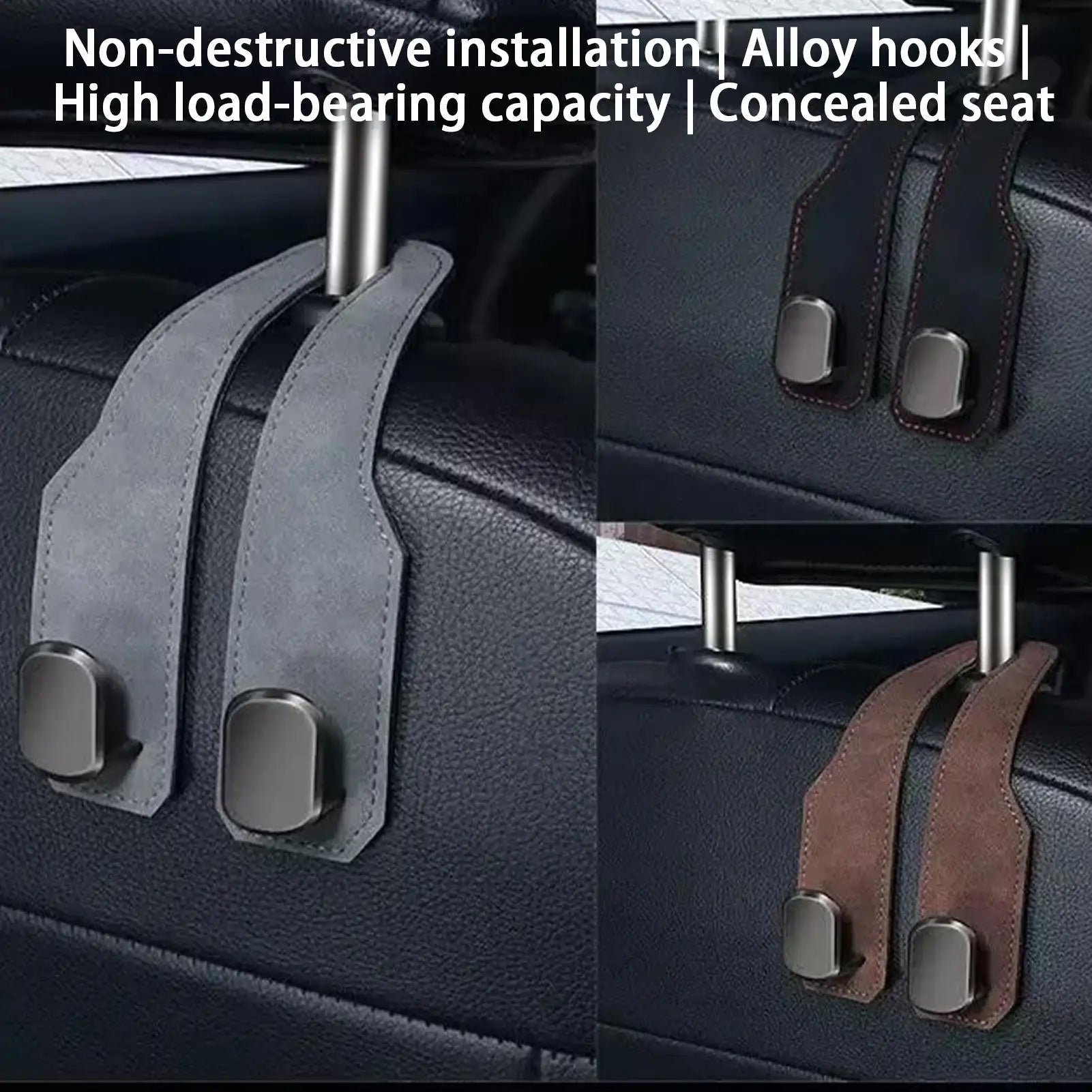 Car Headrest Hooks Hanger Multipurpose Adjustable for Bags Seat Back Organizer Holder Clips Auto Fastener Car Headrest Hook Zpaxo