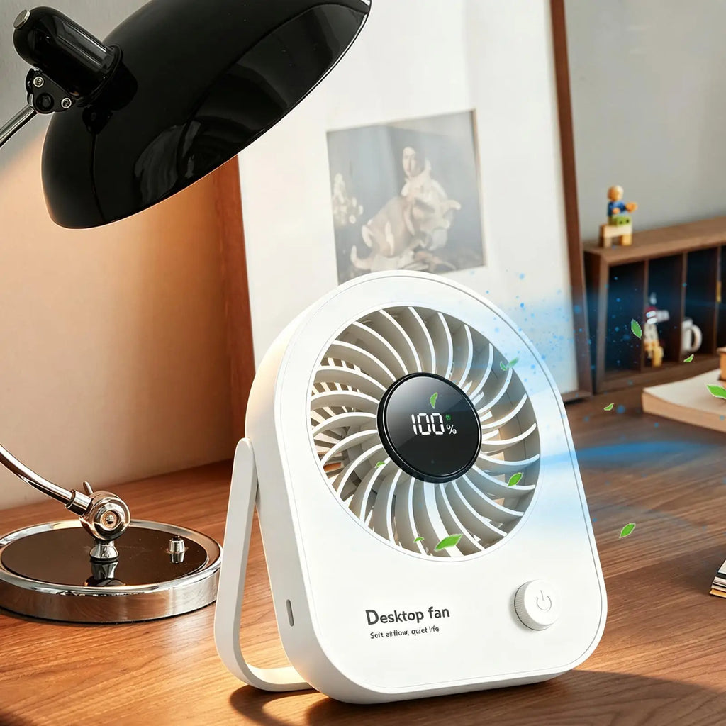 Desk Fan For Office 180 Adjustable Rechargeable Personal Cooling Battery Operated Portable Fan For Home Office Dorm Outdoor Zpaxo