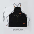 Waterproof Kitchen Apron Oil-proof for Women Men with Large Pockets for or Coffee Bar Restaurant Shop Waiter Work Uniform Zpaxo Black J2401205-A