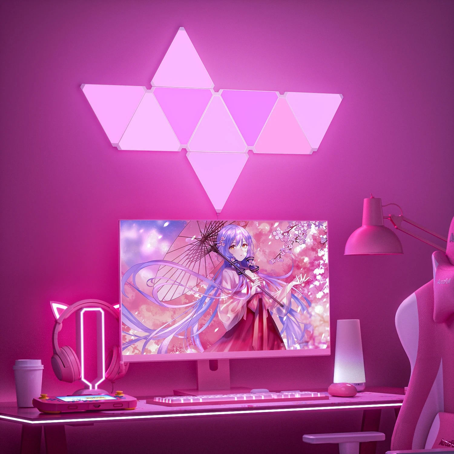 Smart Lights Panel LED Triangle RGBIC Game Sync Voice Control WIFI Zpaxo Wifi RGB 3PCS