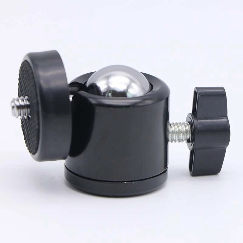 1/4 Inch Swivel Metal Mini Ball Head Tripod Mount Adapter For GoPro 13 Insta 360 DSLR Camera Camcorder Light Bracket Accessories Zpaxo