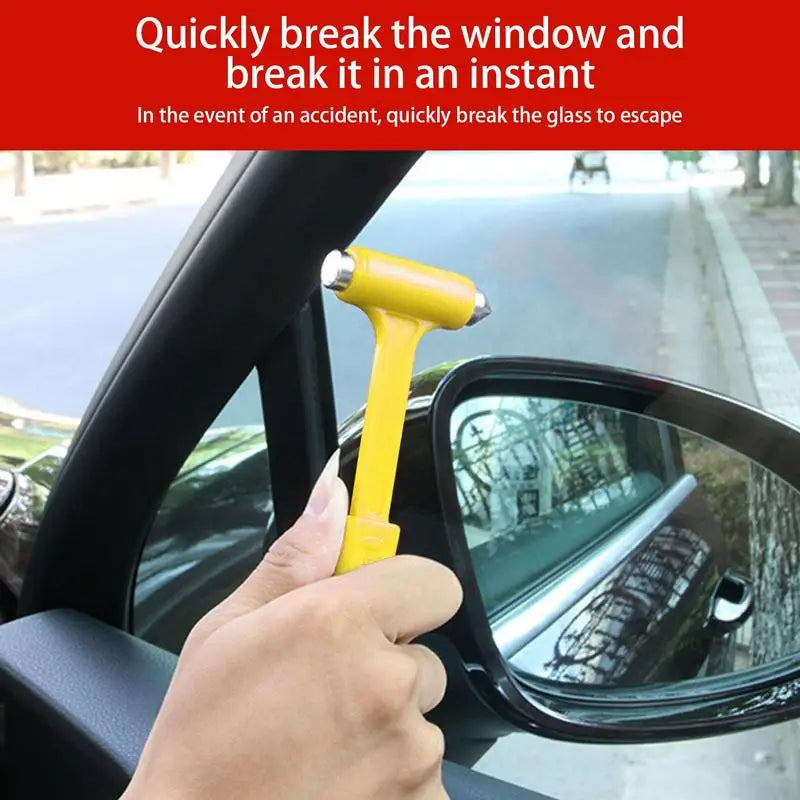 Car Safety Hammer 2-in-1 Vehicle Escape Tool Glass Brake Seatbelt