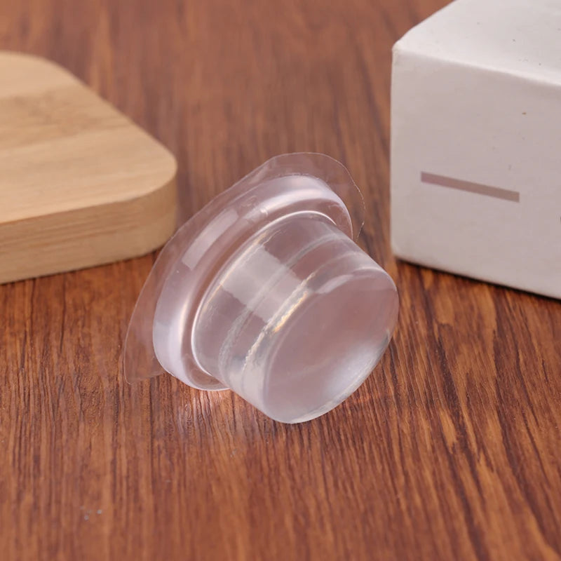 Safety First No-drill Silicone Door Stoppers 1 3 Transparent Zpaxo