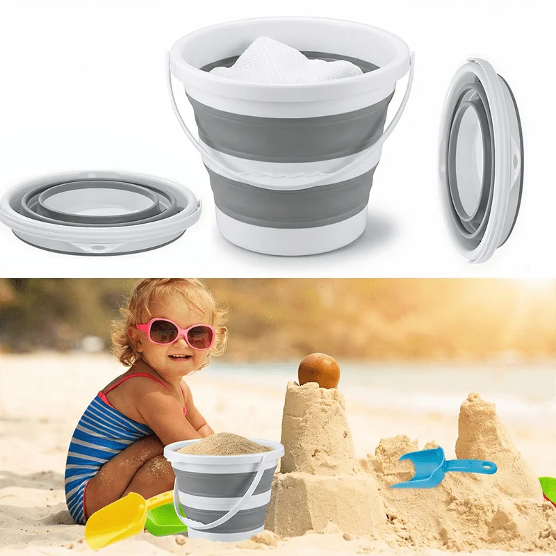 Space-saving Collapsible Cleaning Bucket Sturdy Handle Design