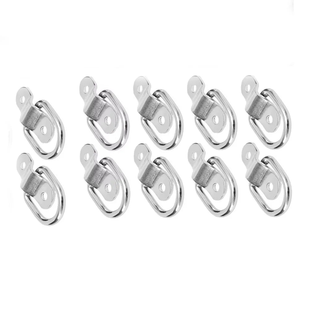 Secure Heavy Duty D Ring Tie Down Universal Fit Multi Purpose Zpaxo Silver