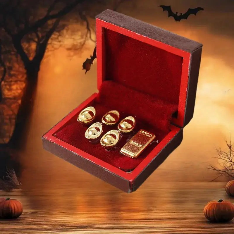 Classic Miniaturized Wooden Jewelry Case Model Toys Doll House Zpaxo