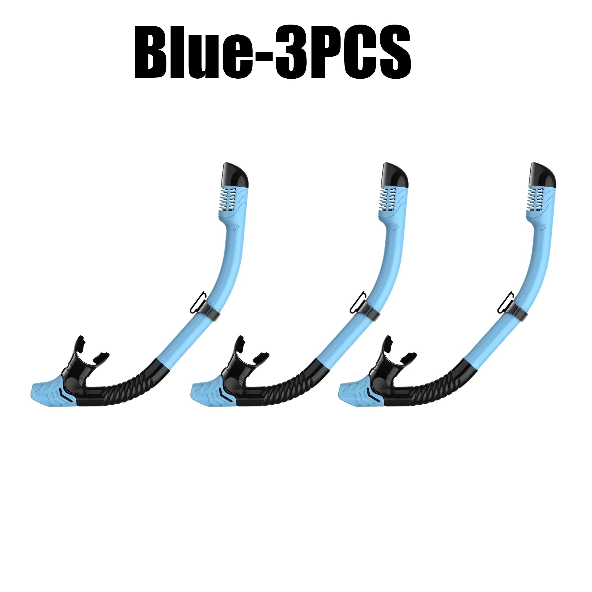 Adult Dry Snorkel Scuba Diving Underwater Swimming Full Multiple Zpaxo Blue 3PCS