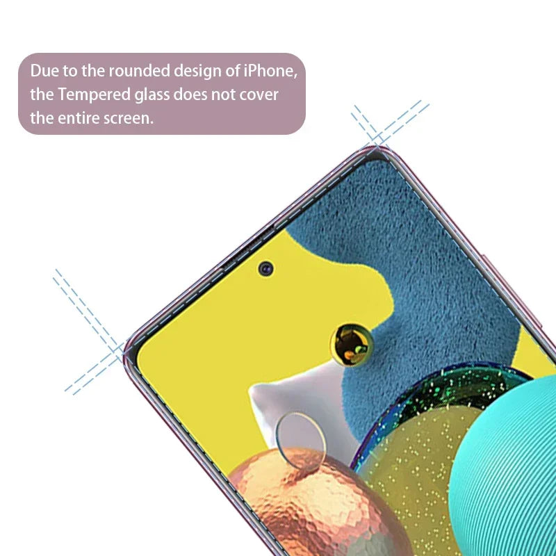 1- Tempered Glass Samsung Galaxy A13 A14 A21S A33 A34 A51 A52 A53 A54