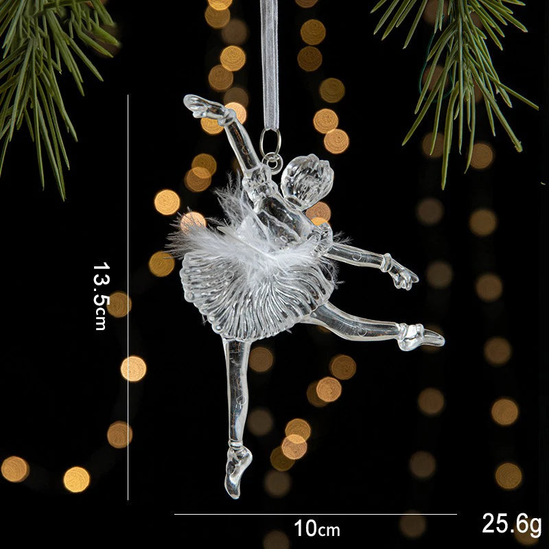 Acrylic Christmas Ice Crystal Pendant – Angel Tree Ornament Christmas Tree Ornament Zpaxo
