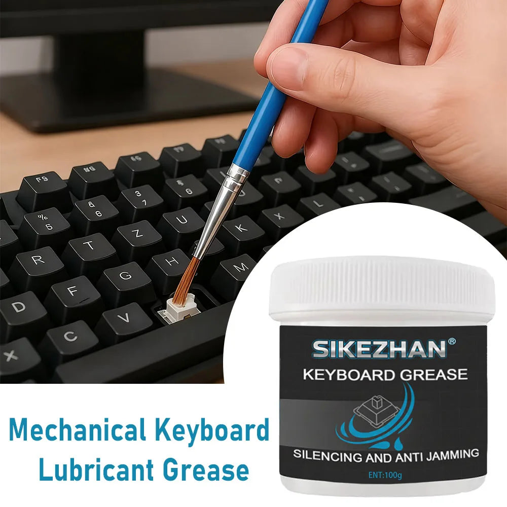 200g/100g Mechanical Keyboard Lubricant Grease Oil Kit Keyboards Axes Stabilizer Mechanical Lubrication with Brush Zpaxo