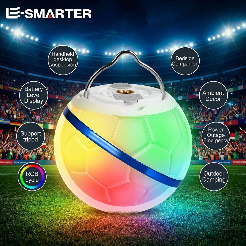 ESMARTER Football Lantern – Rechargeable LED Camping Light