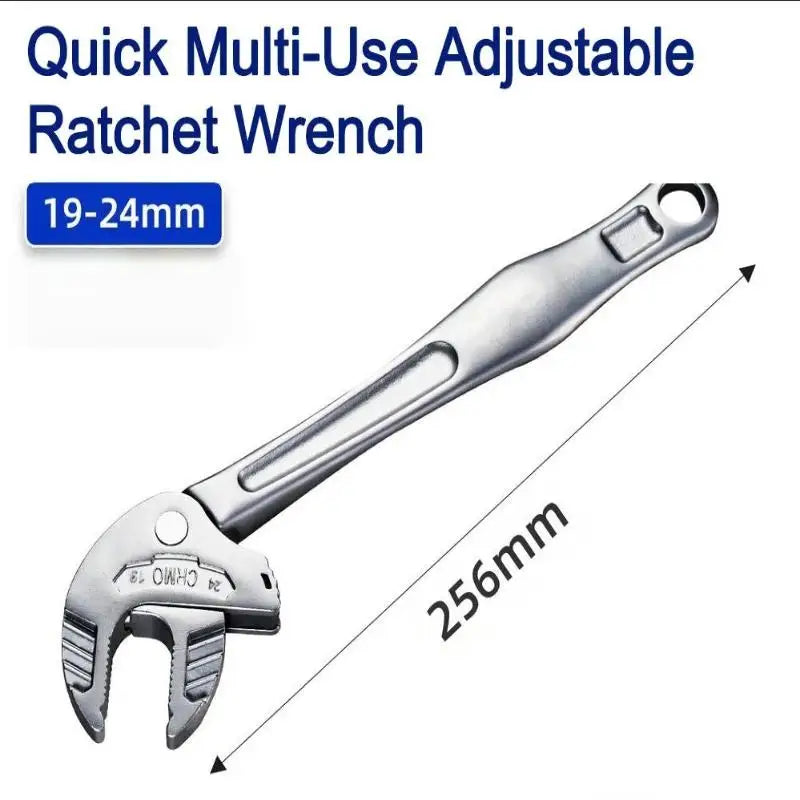 1Pcs Automotive Chassis Repair Pipeline Flange Installation Ratchet Self-tightening Adjustable Crab Claw Wrench Zpaxo A5