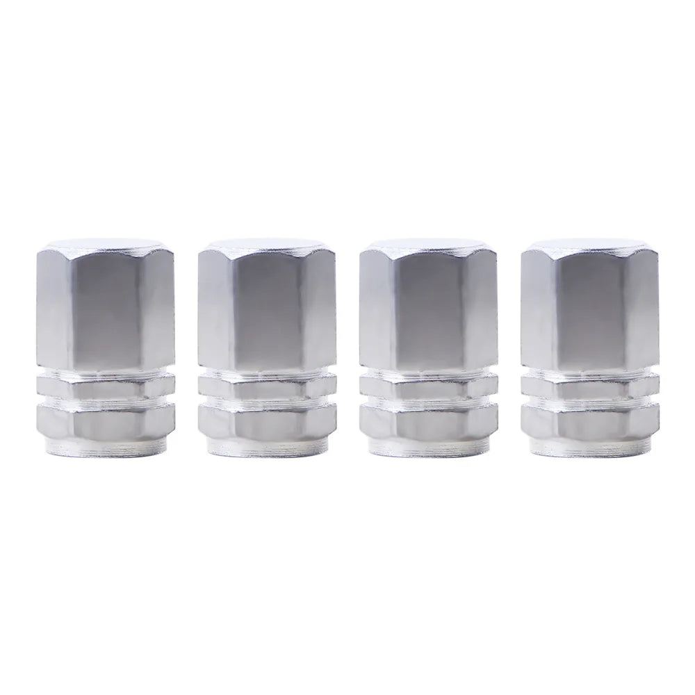 Rims Car Wheel Auto Parts Tyre Stem Air Caps Bolt-in Theftproof Valve Zpaxo silver