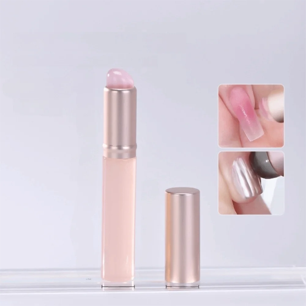 New Silicone Nail Art Brush Reusable Soft Manicure Tool Mirror Effect Smudge Pen Girl Zpaxo Pink