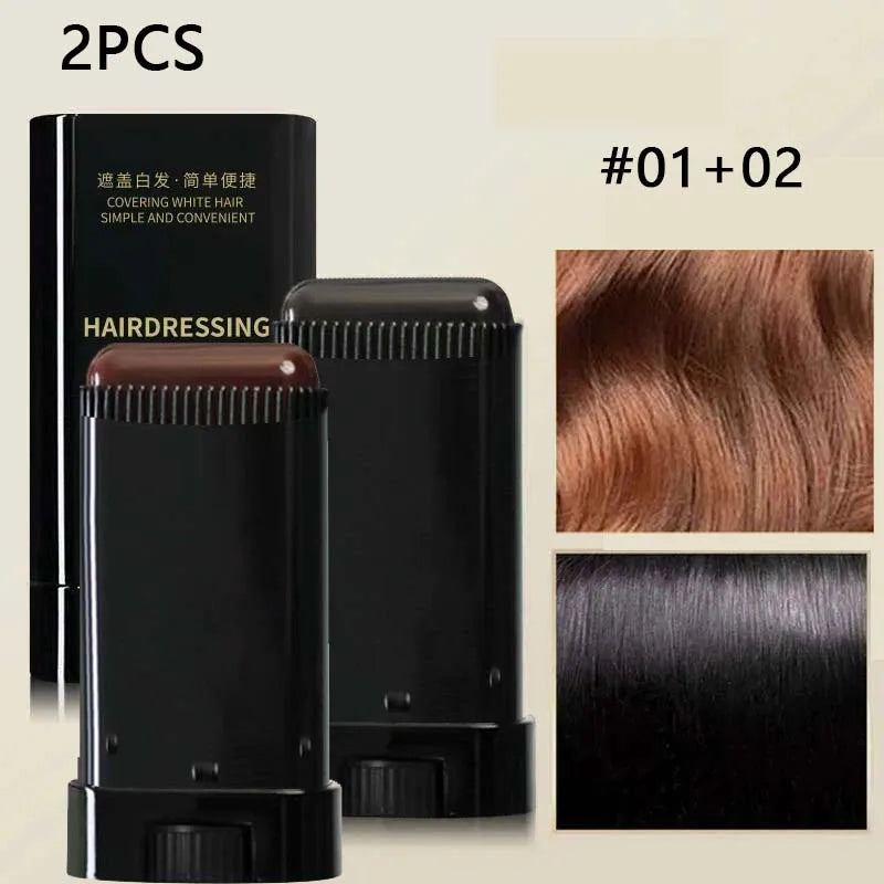 3Color 2in1 Hair Dye Stick Comb Touch-up Temporary Coloring Quick Zpaxo Black and Coffee