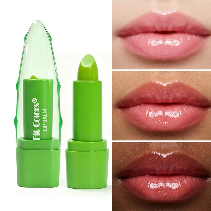 Hydrating Aloe Lipstick Strong Moisturizing Effect Lip Balm Prevent Dryness and Cracking Long-lasting Non-sticky Lipstick Makeup Zpaxo