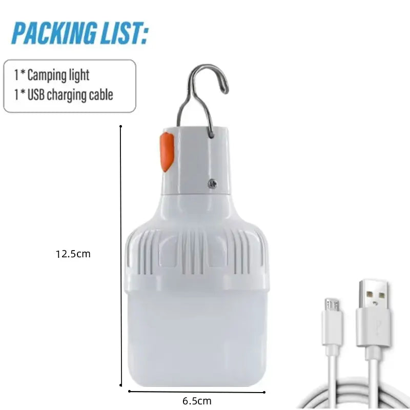 USB Rechargeable LED Camping Lantern – Portable Hook Light