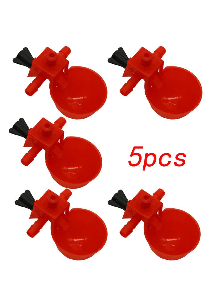 5 10sets Chicken Water Bowl Hens Quail Birds Drinking Bowls Coop