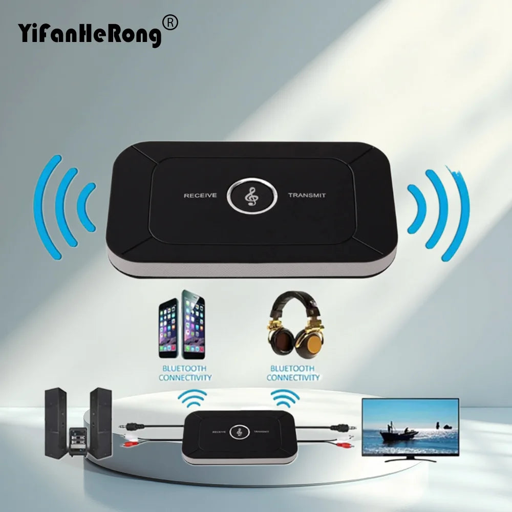 AUX 3.5mm Hifi Wireless Audio 2 in 1 Bluetooth-Compatible 5.0 Transmitter Receiver A2DP Audio Adapter Portable Audio Player Zpaxo Default Title