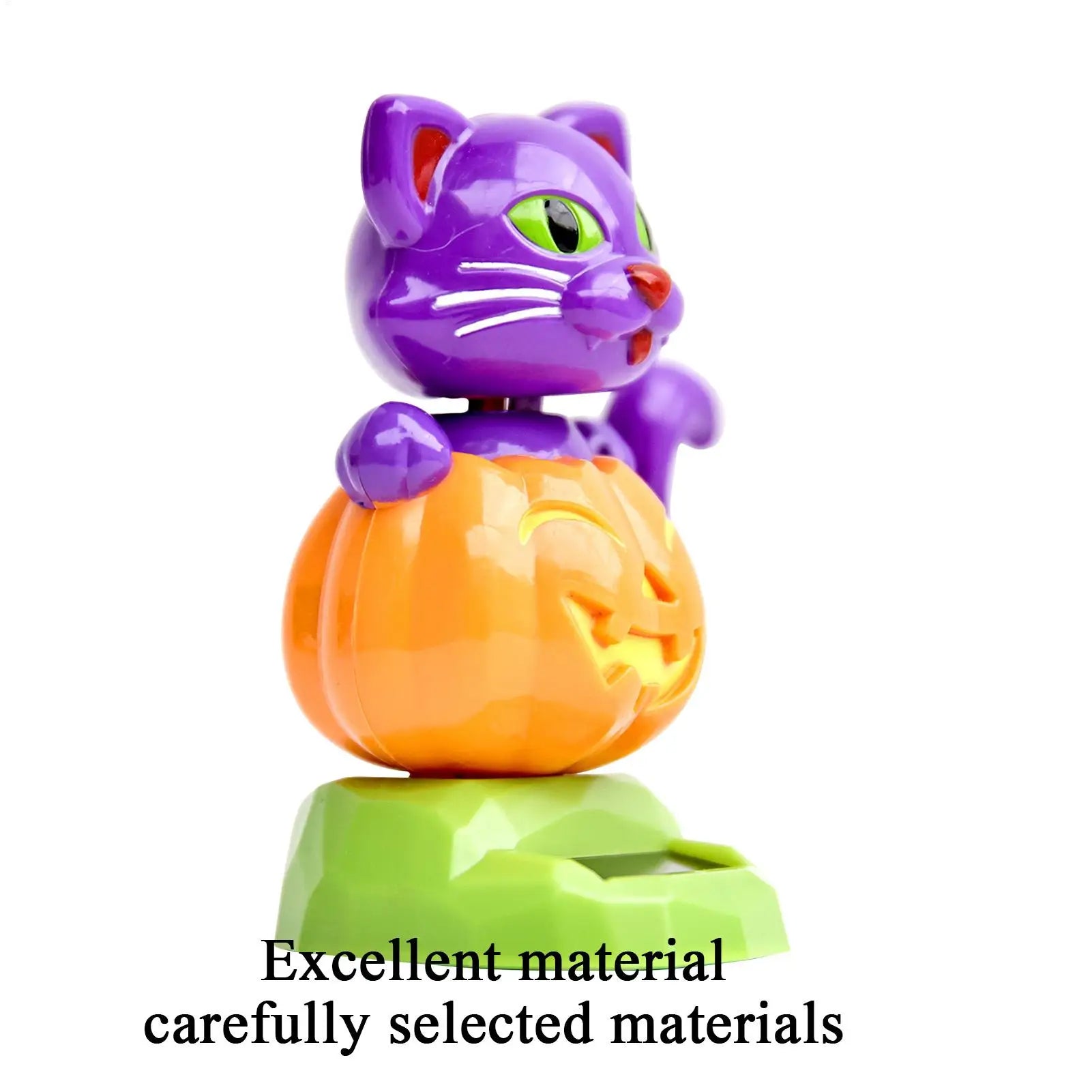 Solar Shaking Figures Pumpkin Cat Car Dashboard Decoration Figurine