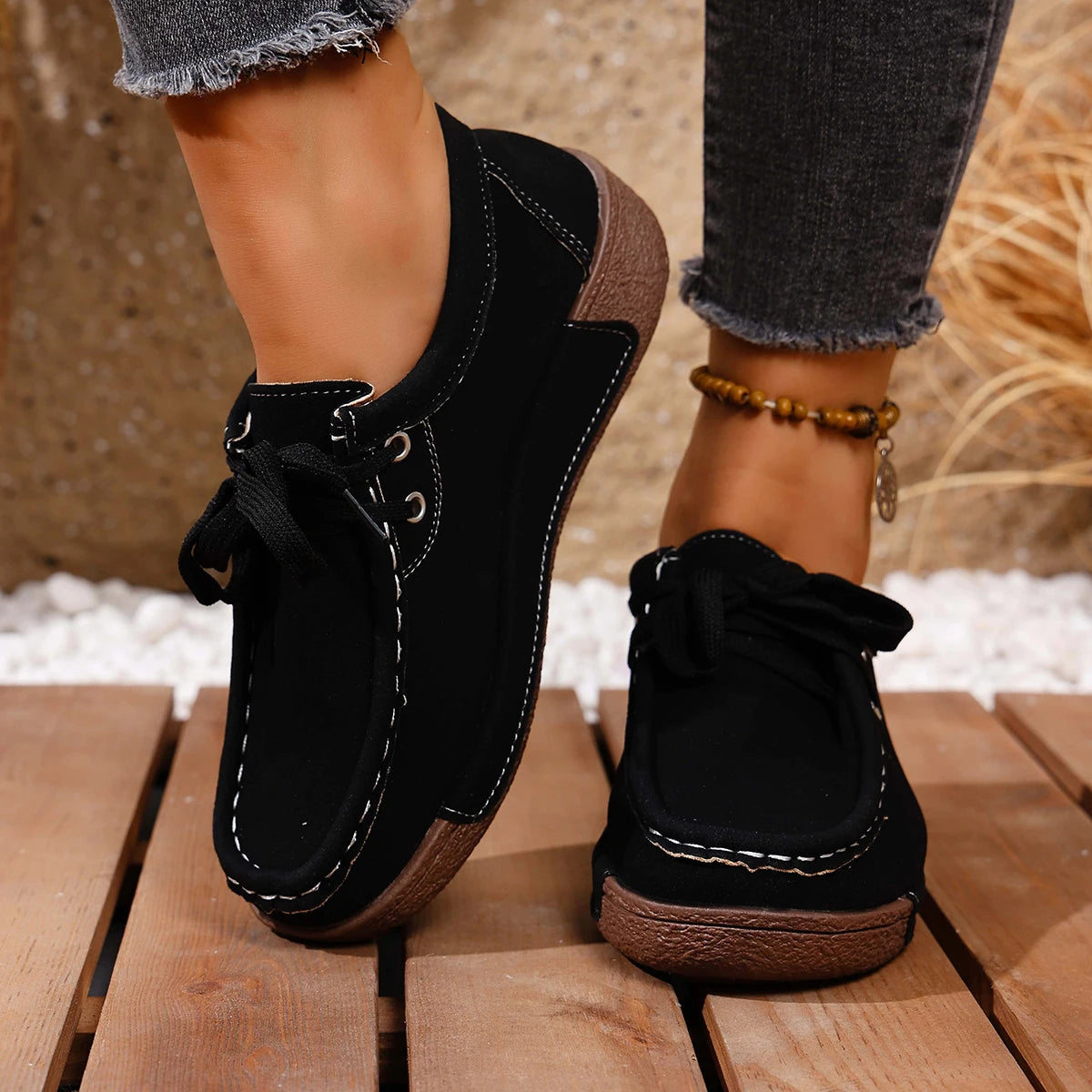 Plus Size Women Loafers Casual Soft Sole Anti-Slip Flat Shoes Women Spring 2025 New Comfortable Sneakers Women Zapatos De Mujer Zpaxo