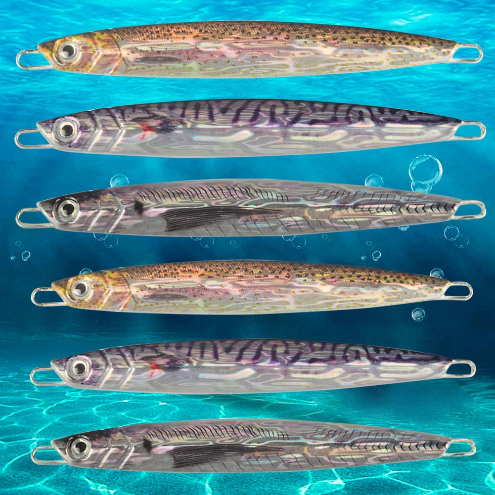 Metal Jig Fishing Lure Lures Bionic Bait 3D Printing Isca Artificial