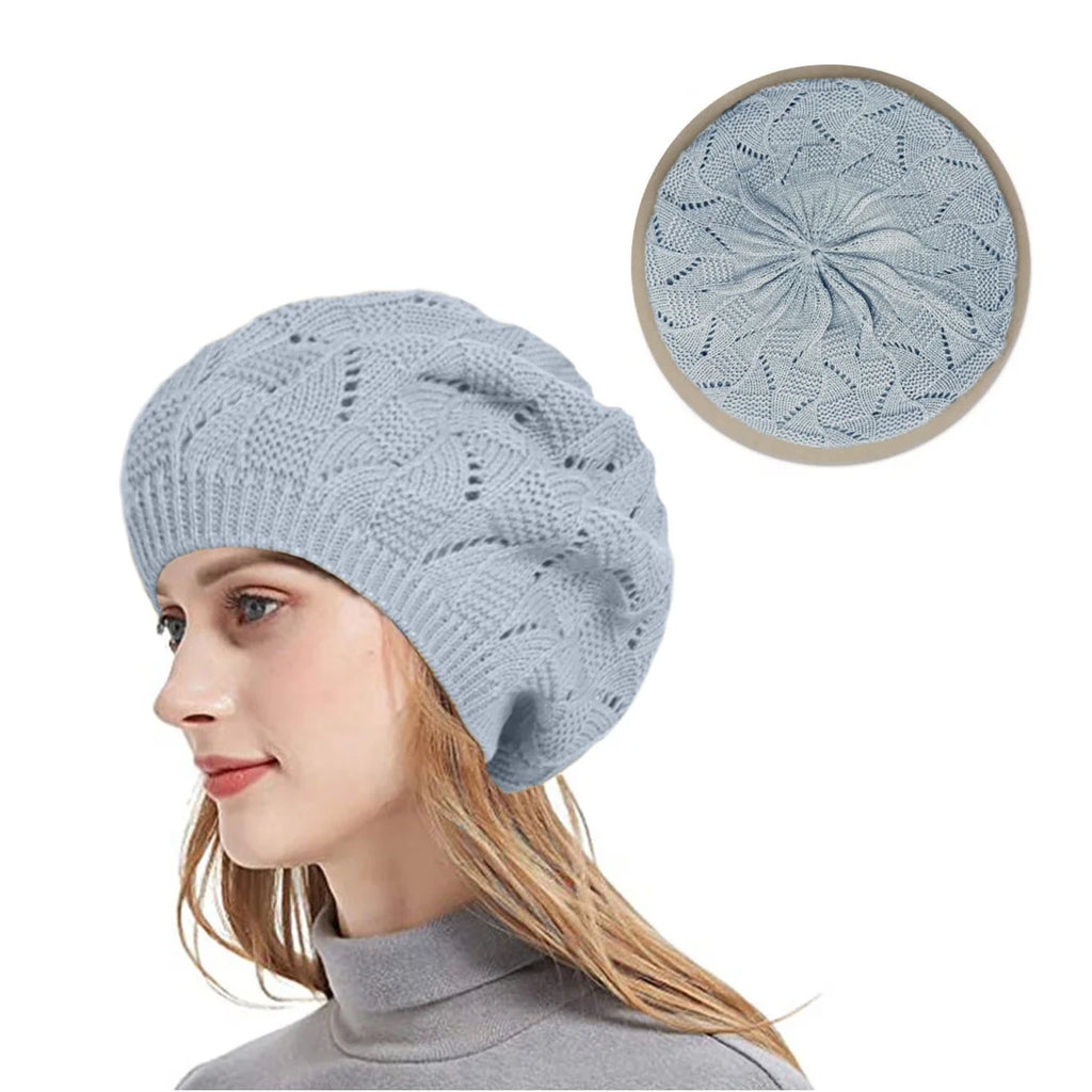 Mesh Breathable Beret – Lightweight Cotton Artist Hat
