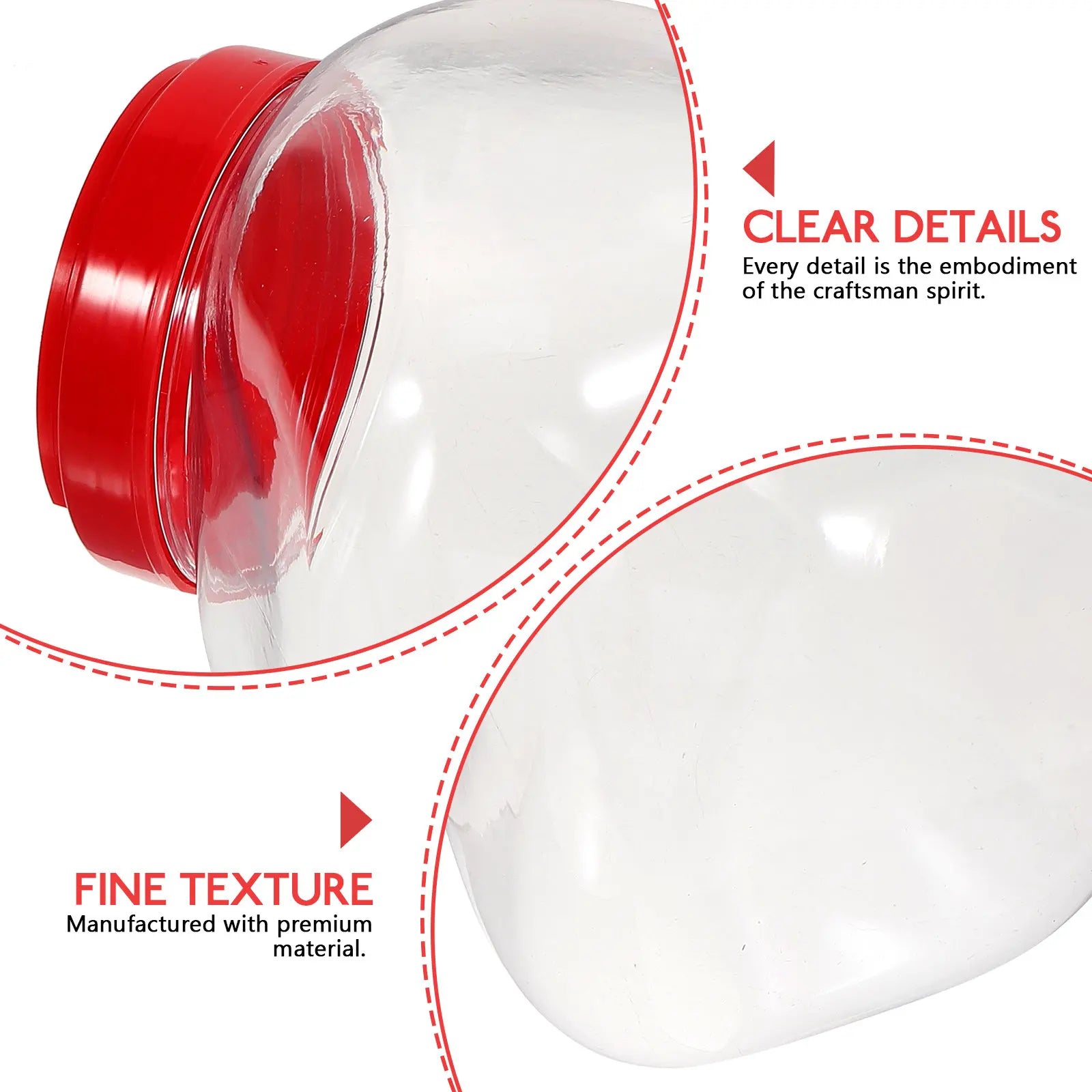 Clear Plastic Candy Jar Transparent Storage Bottle Large Wide Mouth Candy Container Cookie Jar Kitchen Countertop Storage