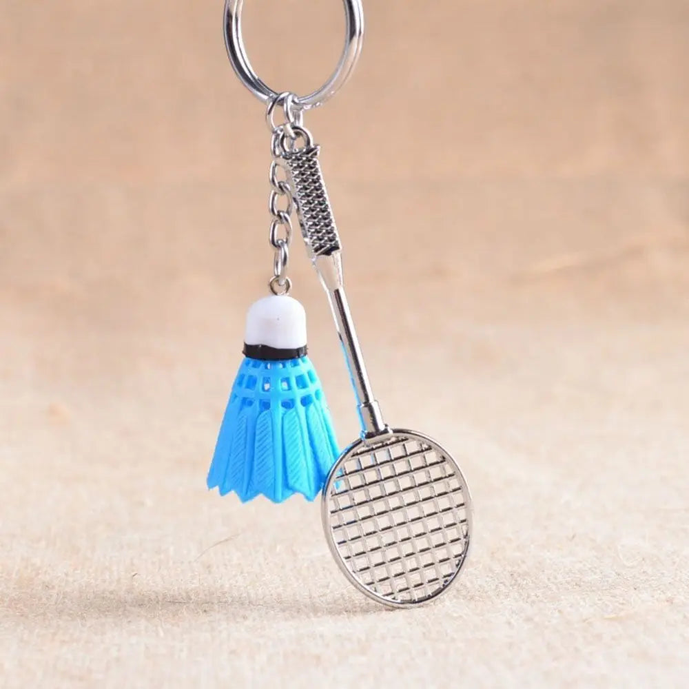 Bag Car Decor Sports Mini DIY Fashion Gifts Key Holder Badminton Racket Key Chain Badminton Pendant Keyring Key Ring Keyfob Zpaxo