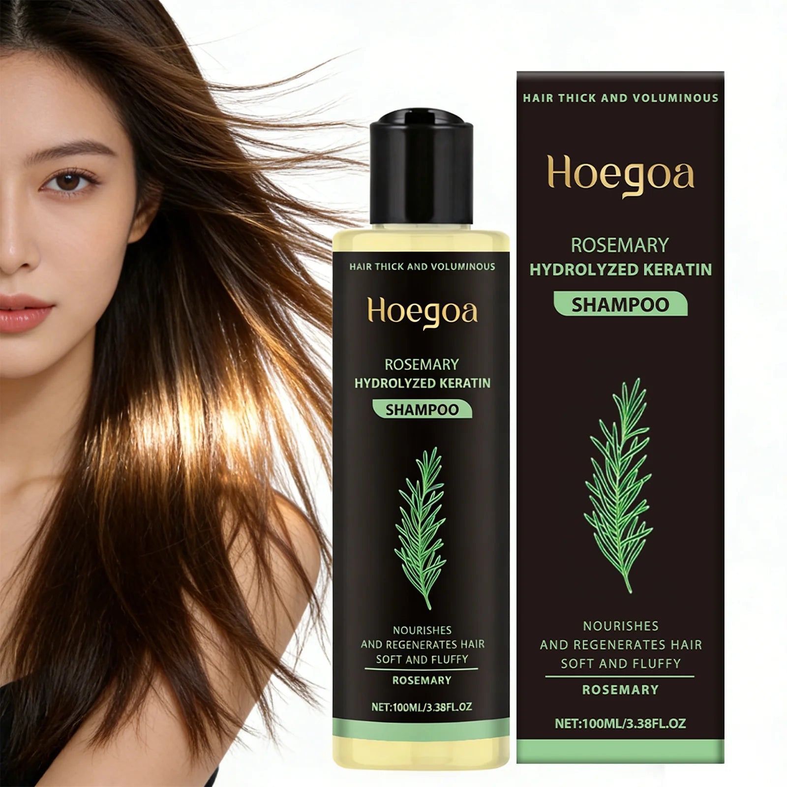 Rosemary Thickening Shampoo Hair Care Vitamin C Vitamin E Volumizing Moisturizing and Repairing Oil Control Deep Hydration Lock Zpaxo