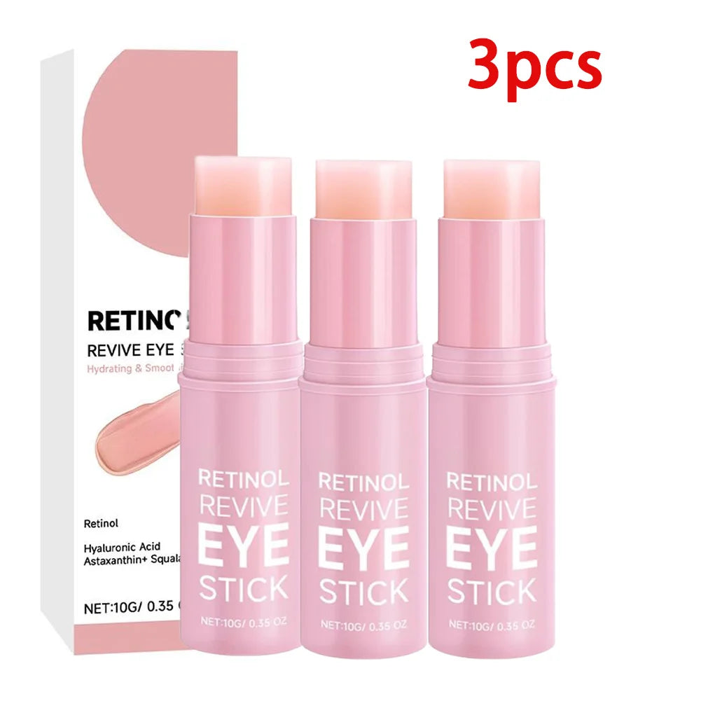 Retinol Eye Stick Firming Lifting Skin Care Soft Smooth Elimination Dark Circles Deep Hydrating Hyaluronic Acid Eye Cream Zpaxo 10g X 3